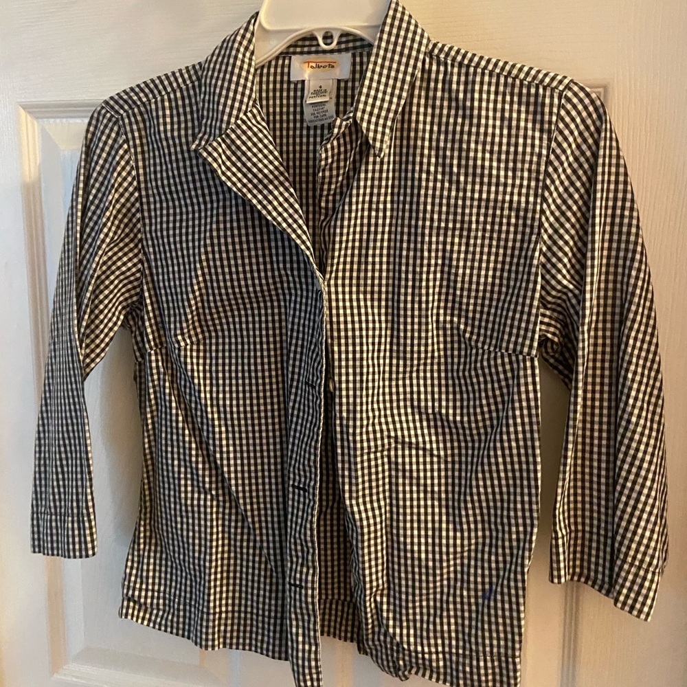 Talbots Gingham Button-Down – Size 4